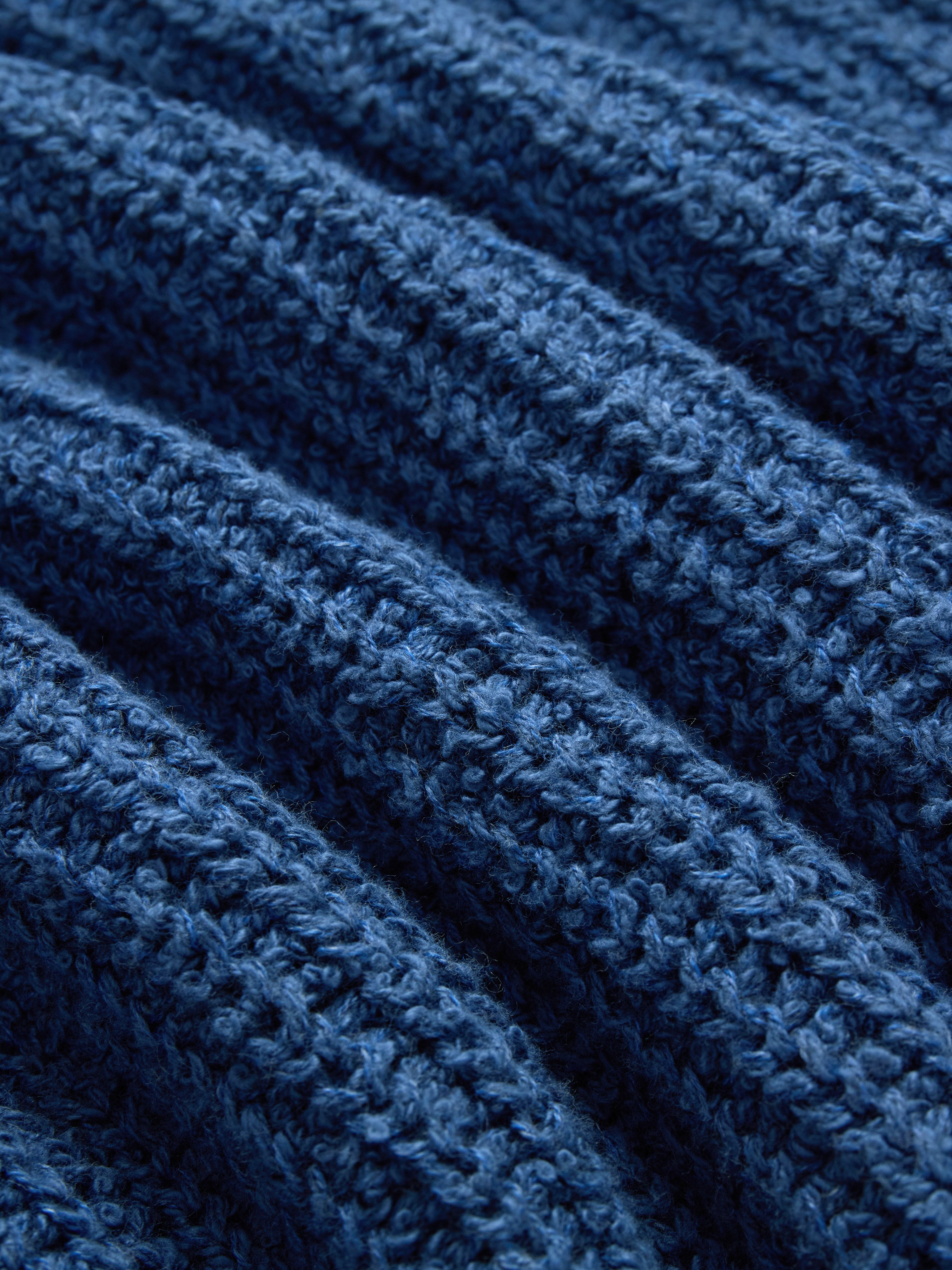 Boucle Crewneck Sweater - Lapis Blue