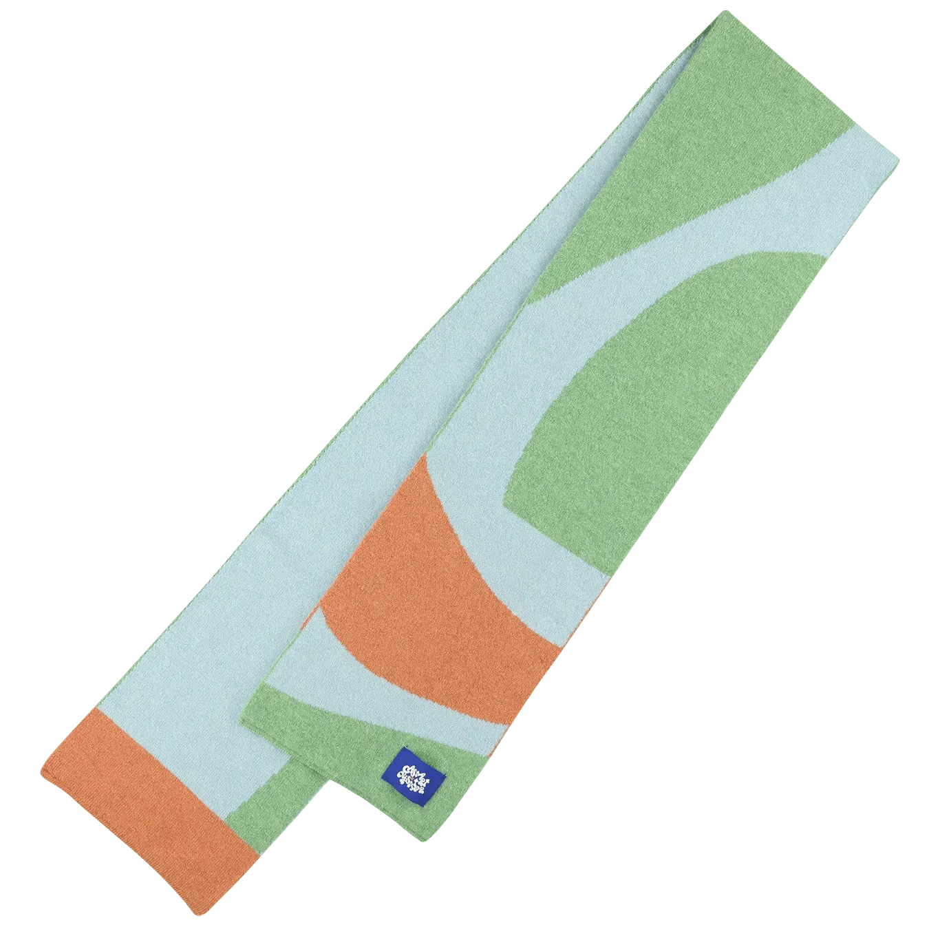 Lambswool Swirl Scarf - Green