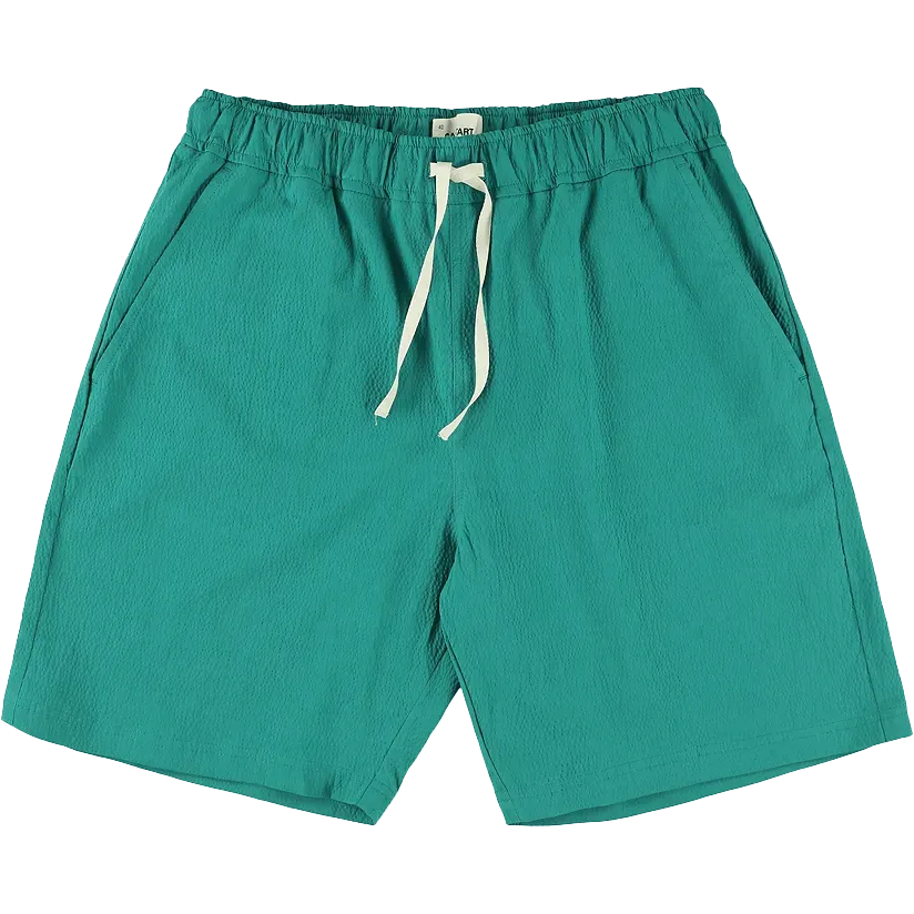 Loquat Seersucker Shorts - Petrol