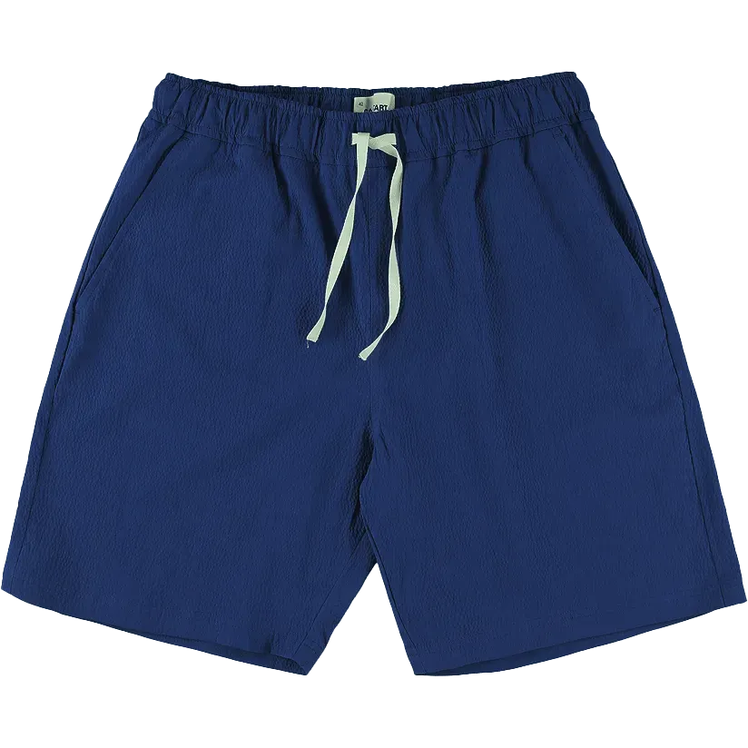 Loquat Seersucker Shorts - Navy