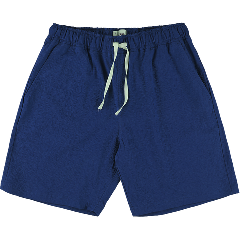 Loquat Seersucker Shorts - Navy