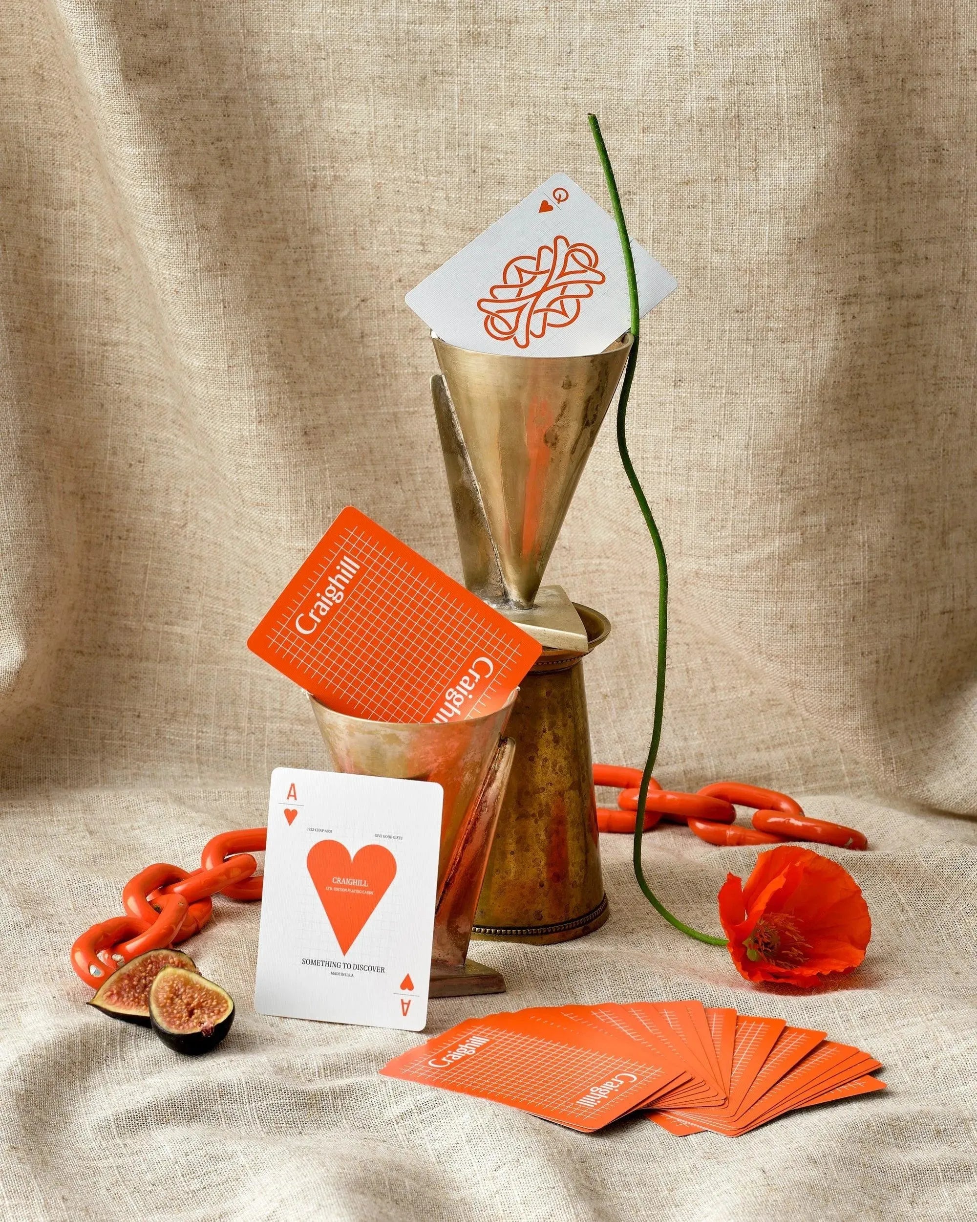 Playing Cards - White / Orange