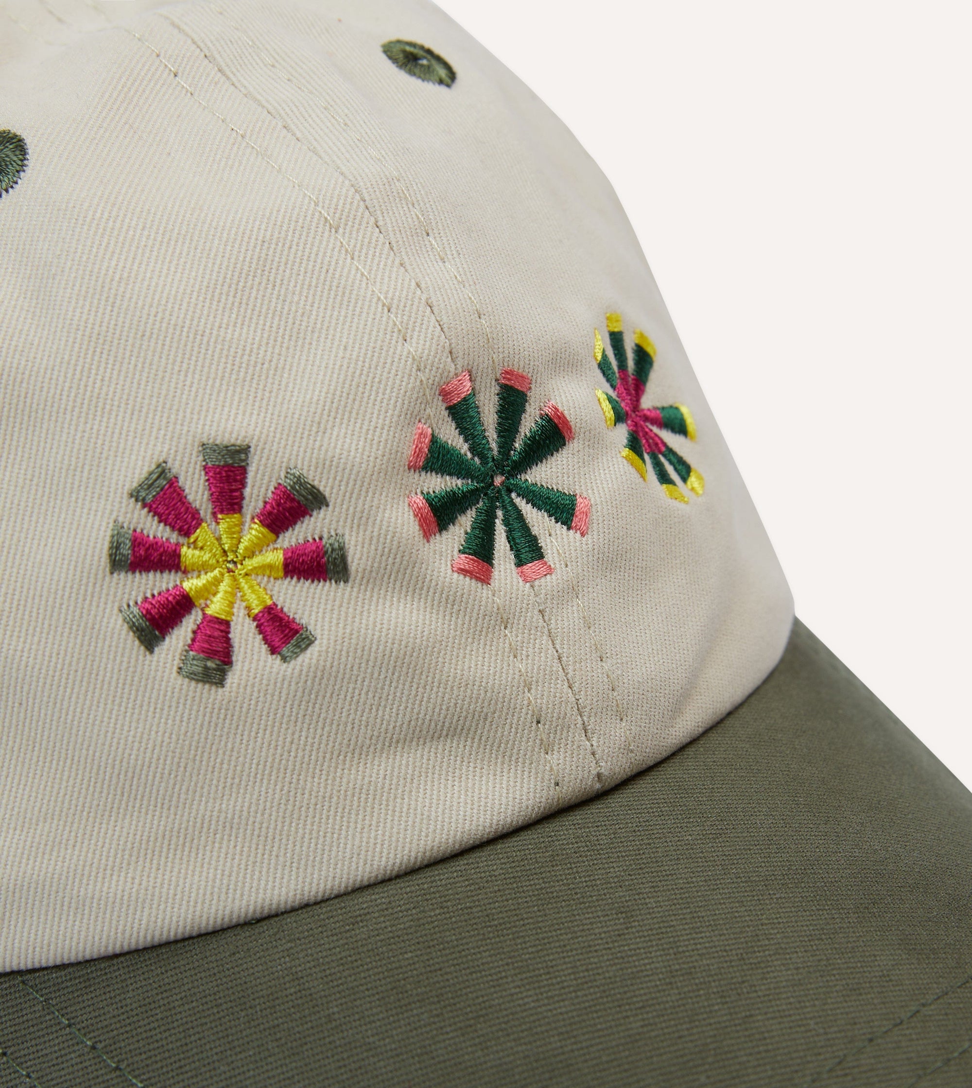 Kantha Suns Baseball Cap - Cream / Lovat