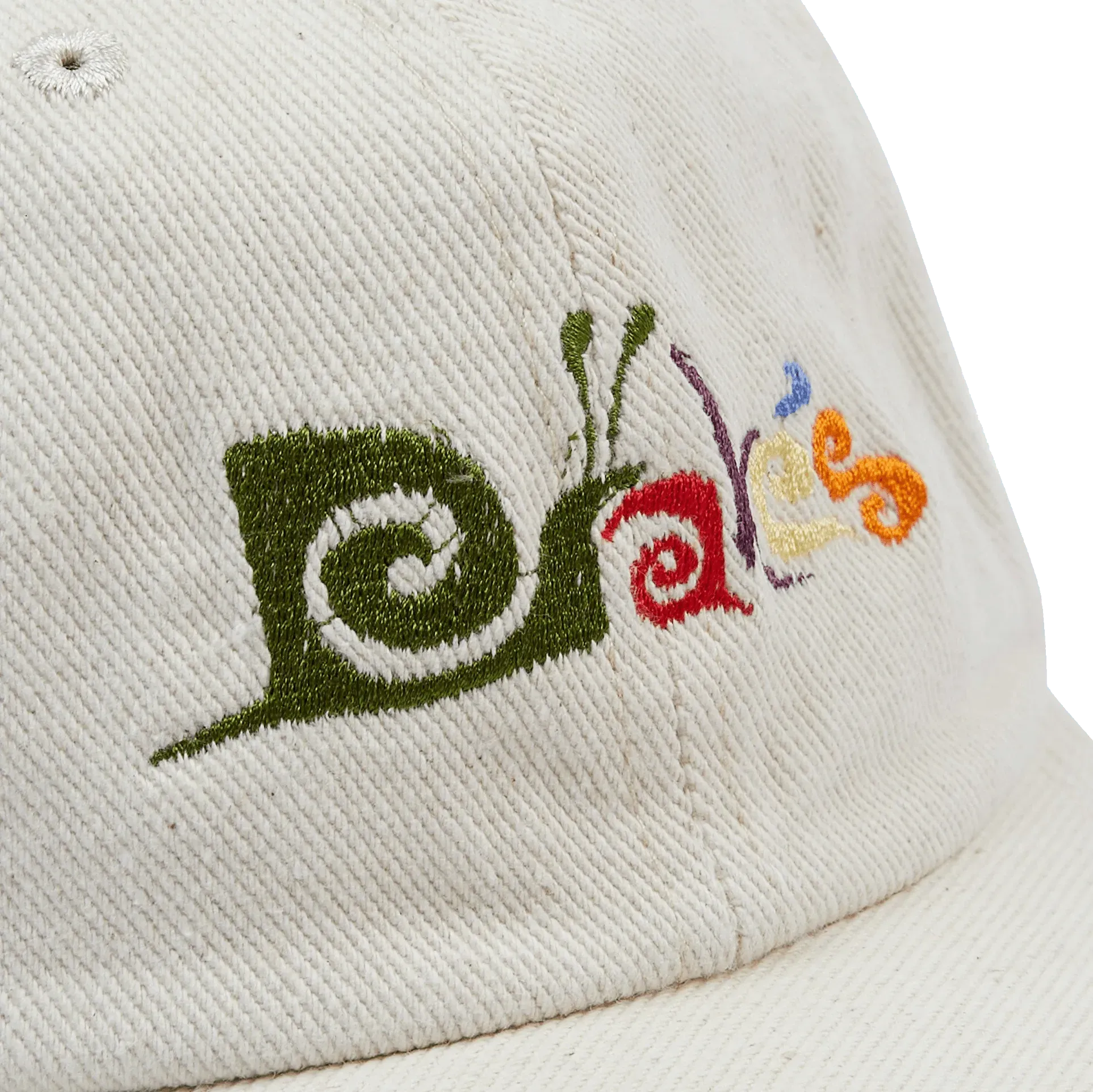 Snail Twill Baseball Hat - Ecru