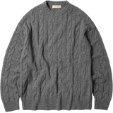 Wool Cable Relax Knit - Grey