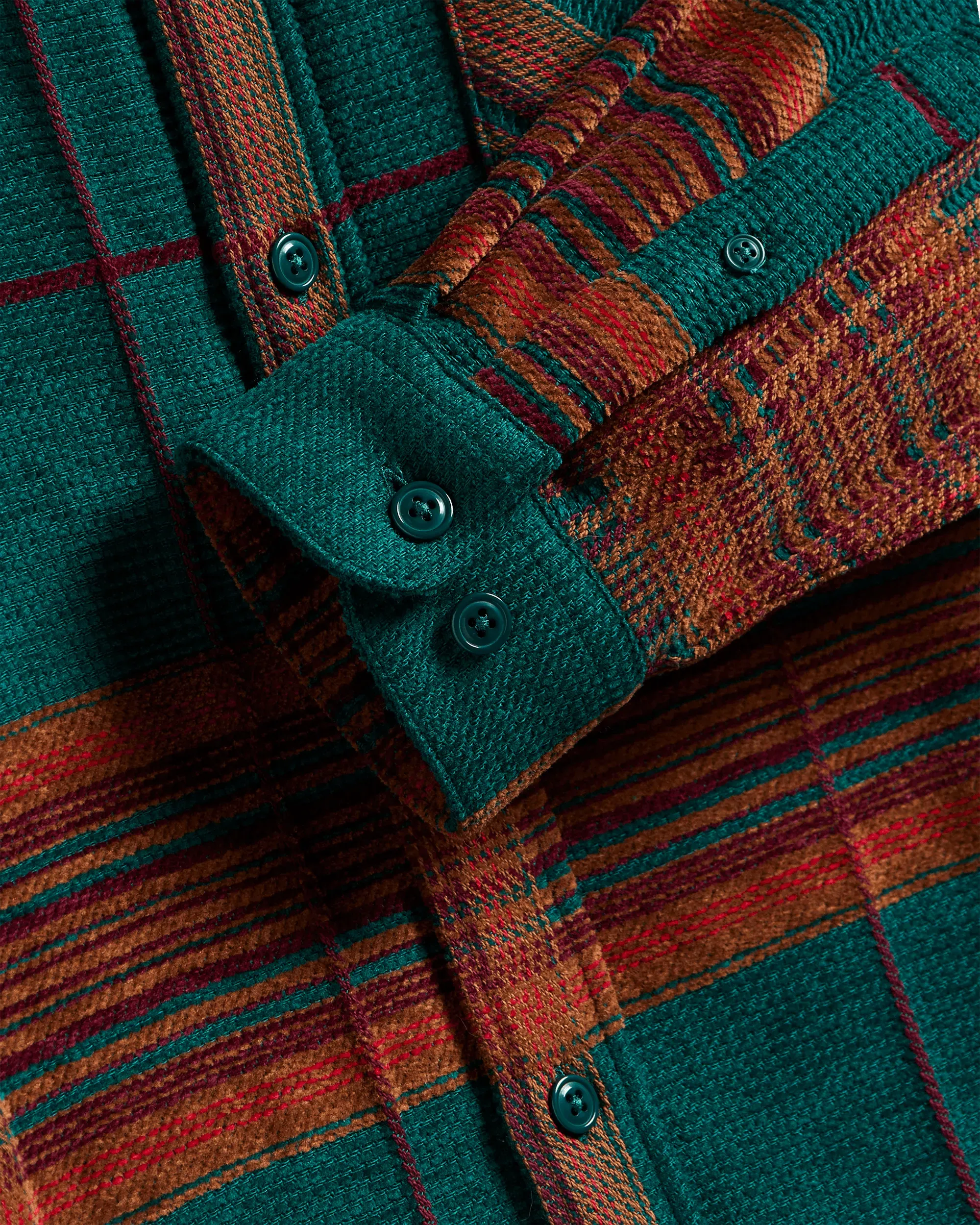 Genesis Flannel - Burgundy / Green