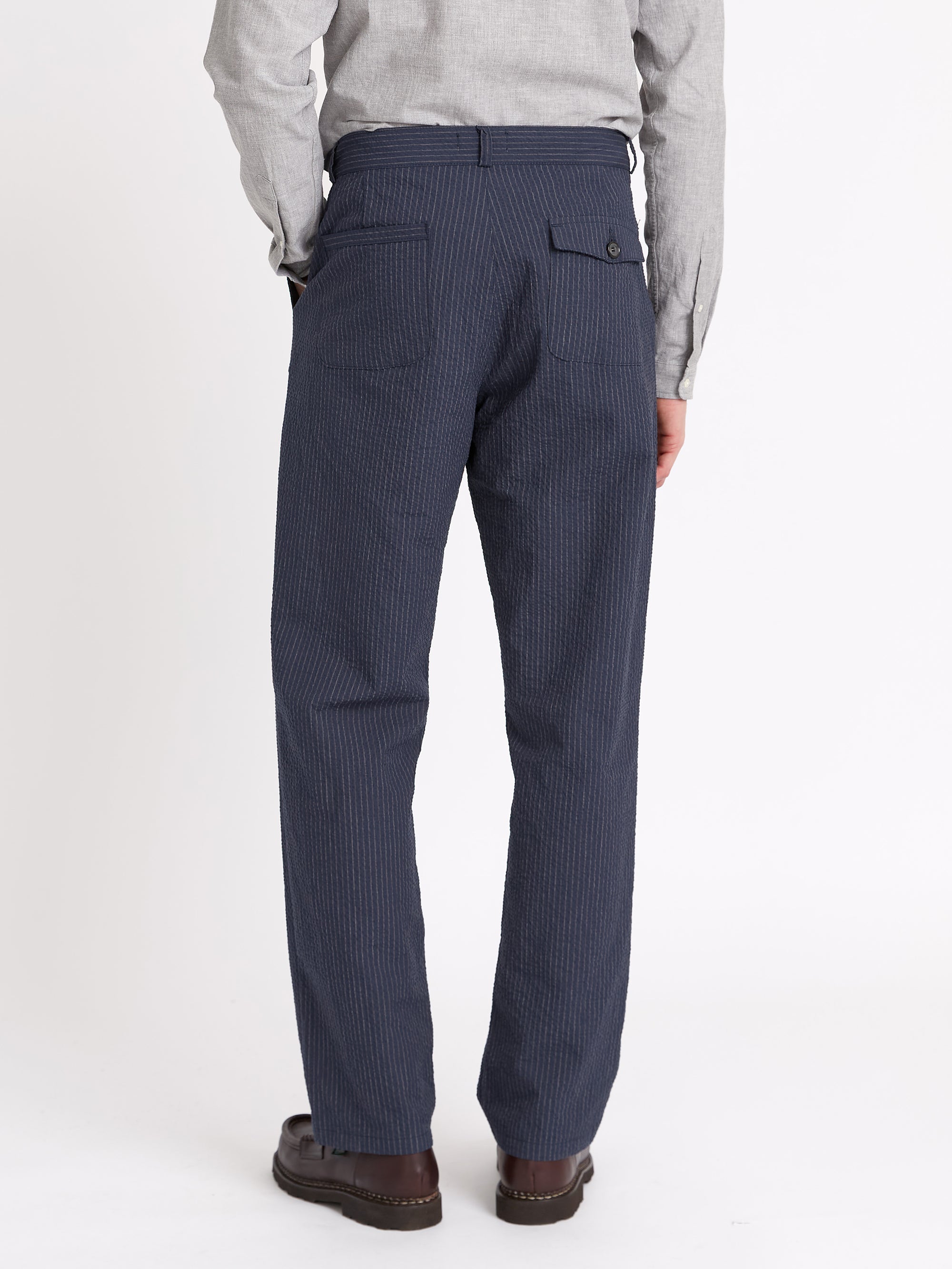 Morton Pleated Trousers - Navy