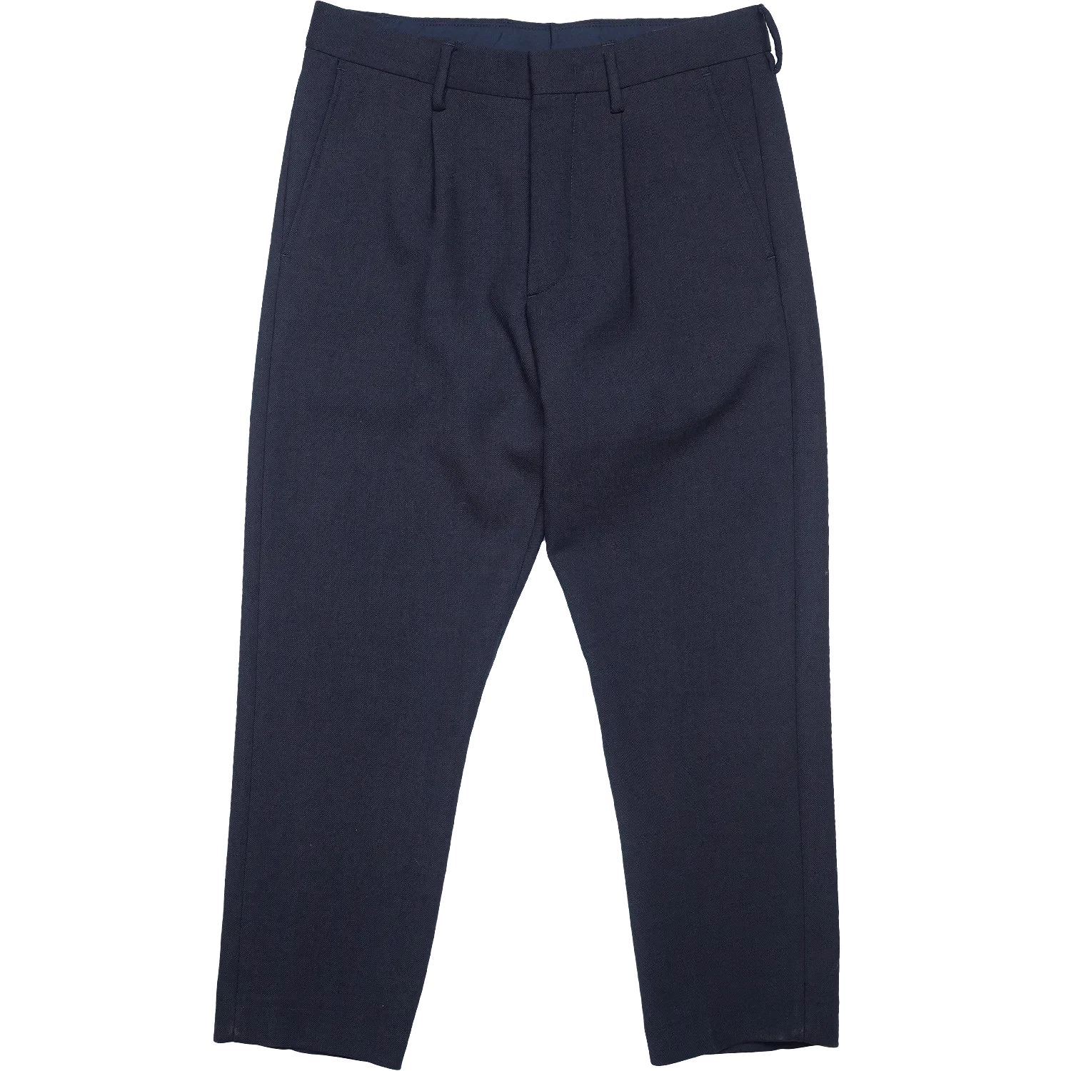 Bill Cropped Tapered Wool Dress Pant Navy
