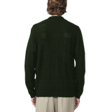 Thor Longsleeve Knitted Polo - Deep Green