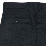 'Bill' Relaxed-taper Wool Dress Pant - Navy Blue