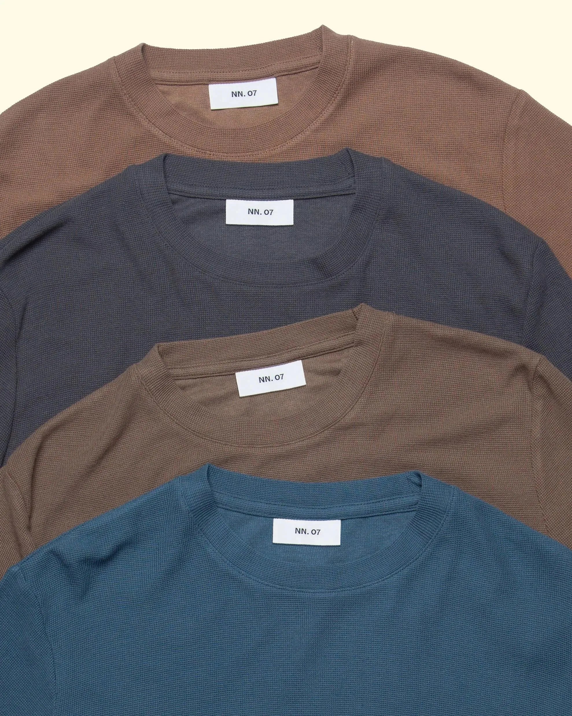 Clive Waffle Long Sleeve Tee - Clay