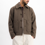 Aubrac Wool Chore Jacket - Brown Melange