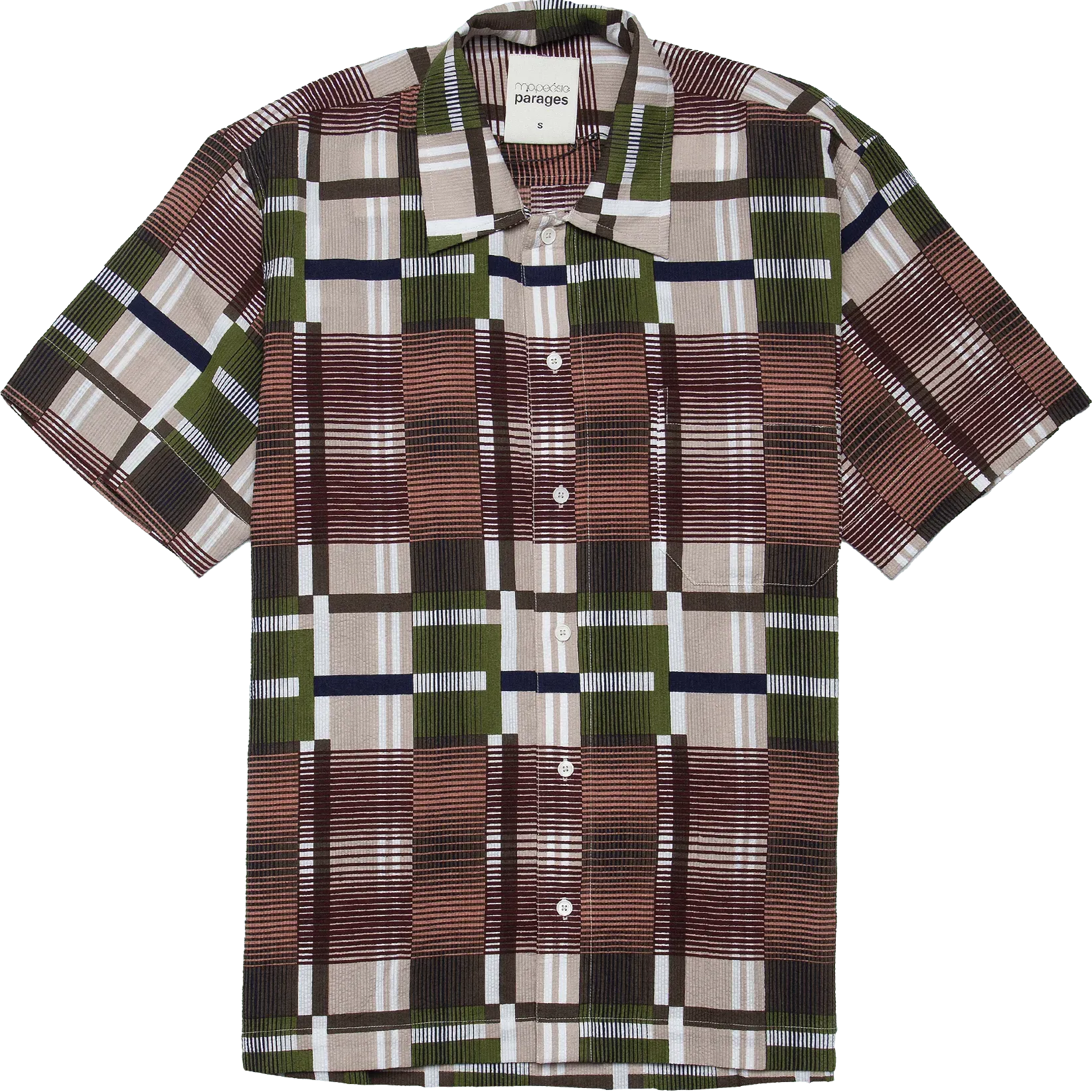 Orage Seersucker Shirt - Khaki