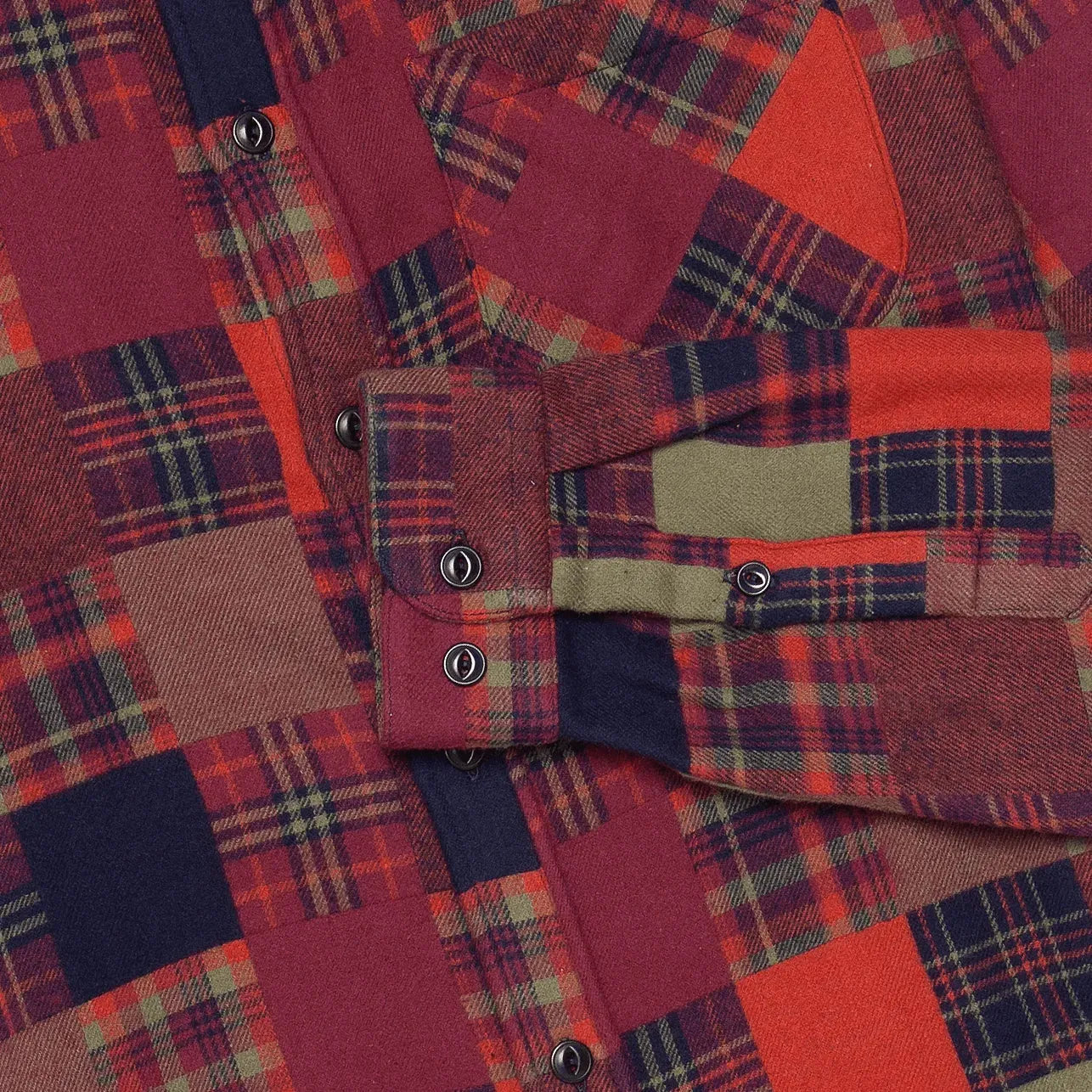 OG Patchwork Flannel Shirt- Red / Green
