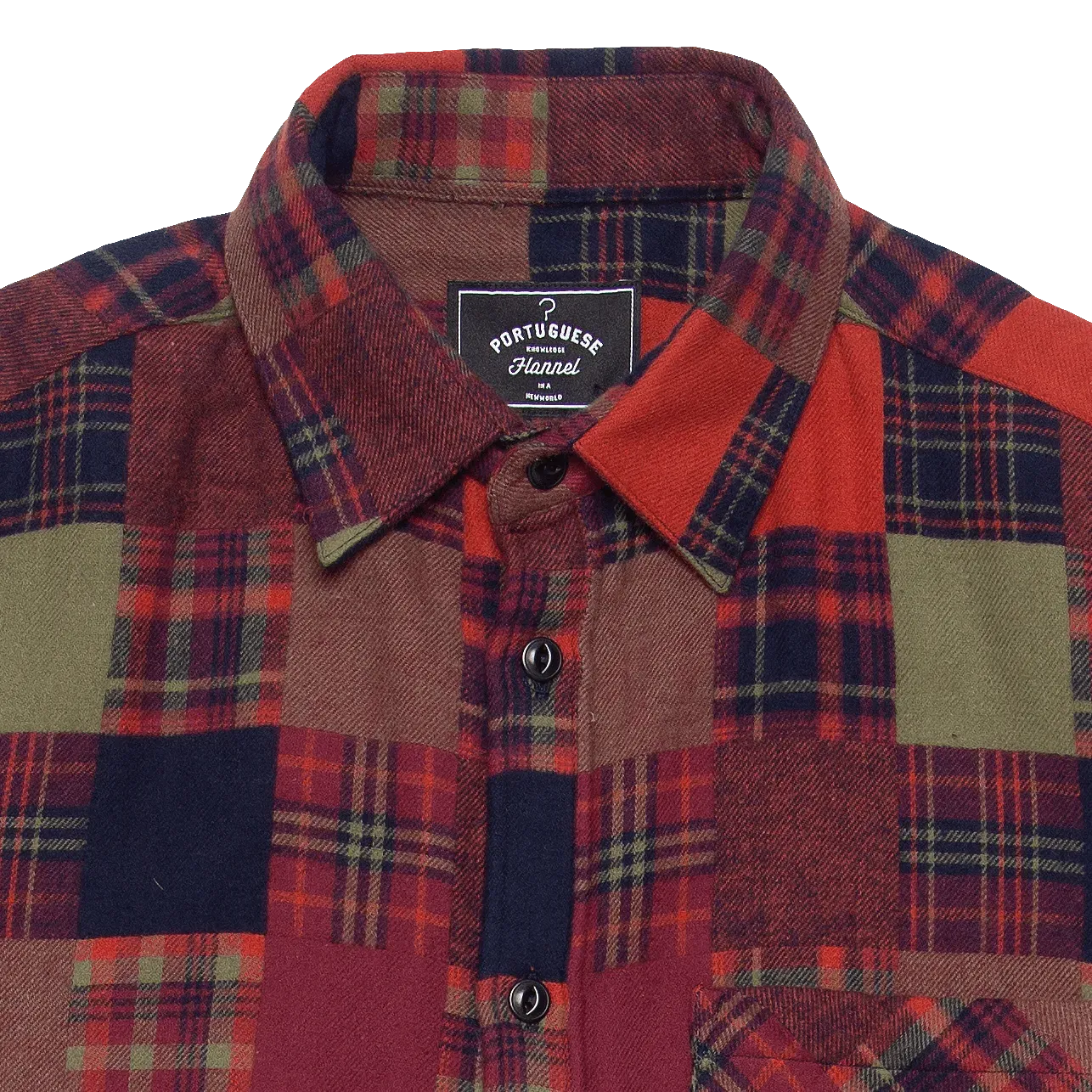 OG Patchwork Flannel Shirt- Red / Green