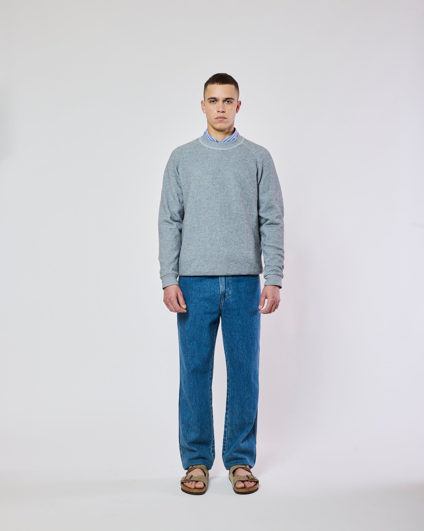 Terry Fleece Sweatshirt - Pastel Blue