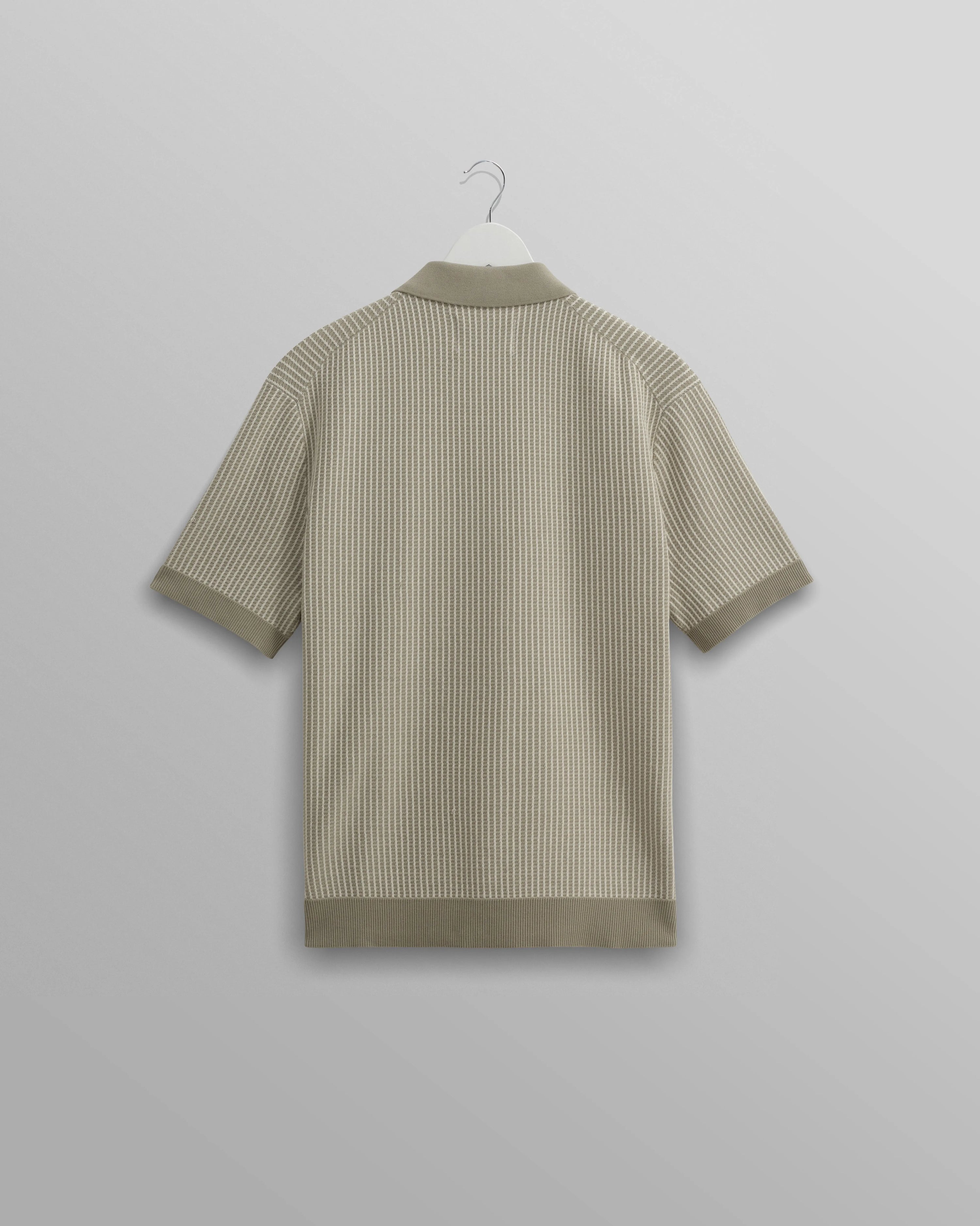 Turin Polo - Light Khaki Stripe