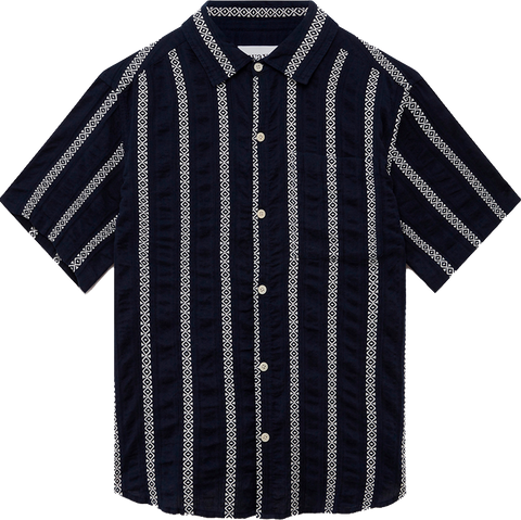Didcot Shirt - Navy Leno