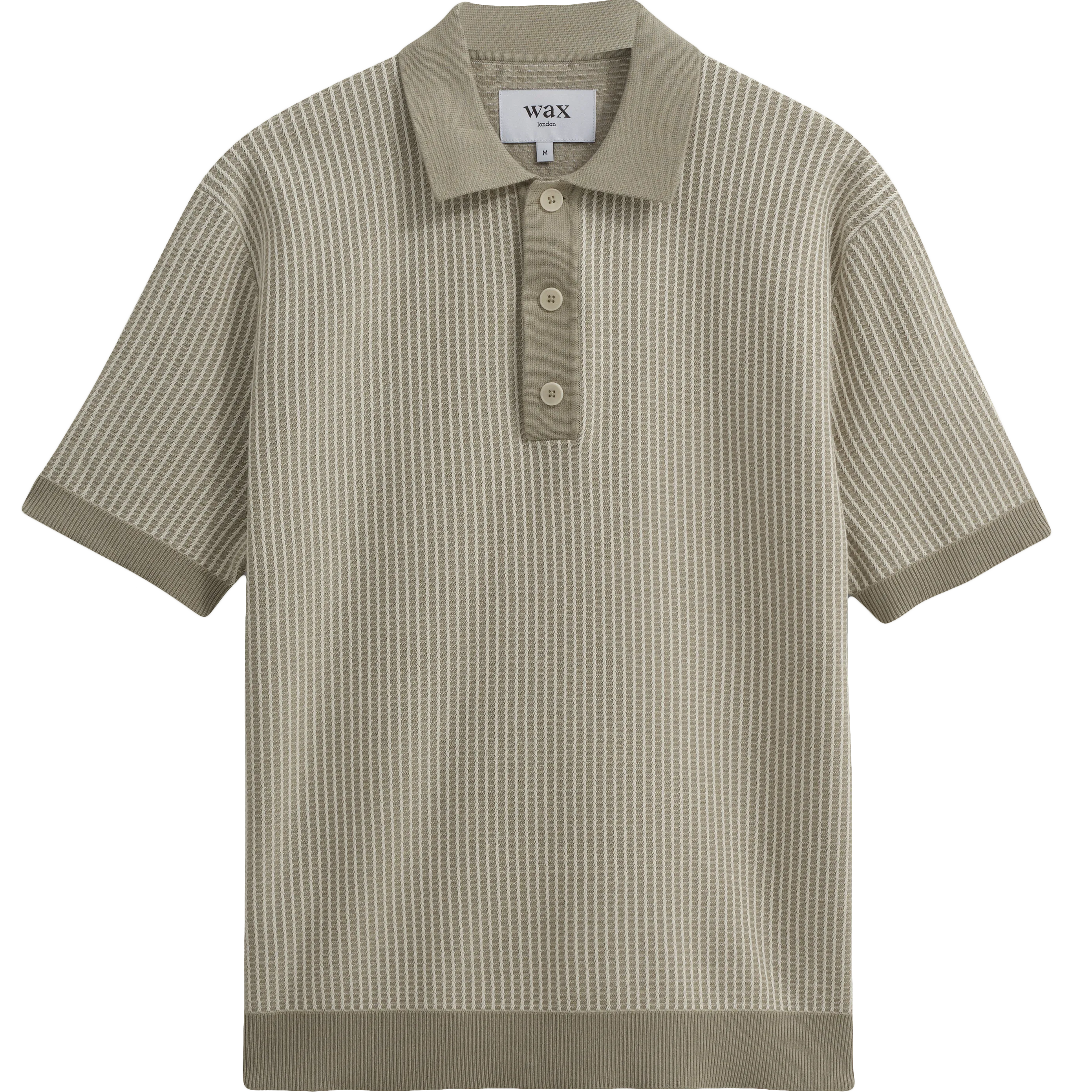 Turin Polo - Light Khaki Stripe