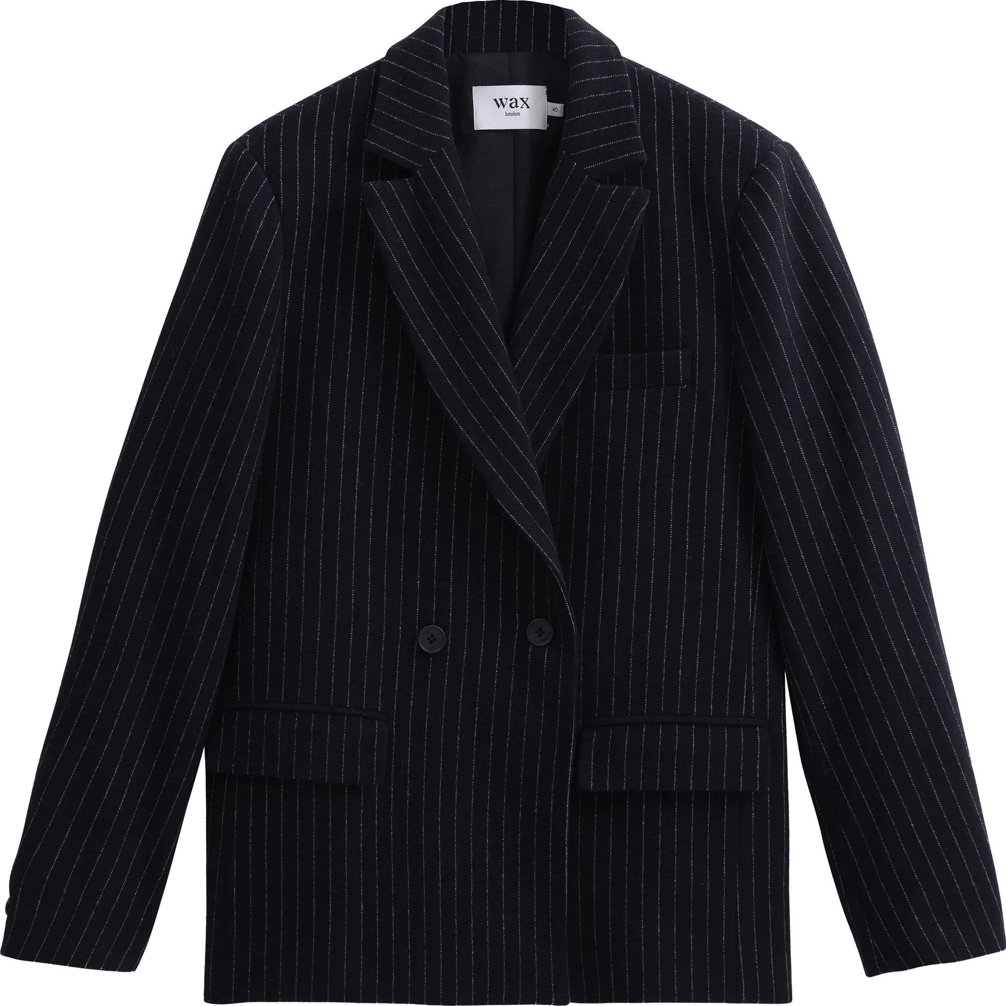 Wool Gekko Blazer - Navy Pinstripe
