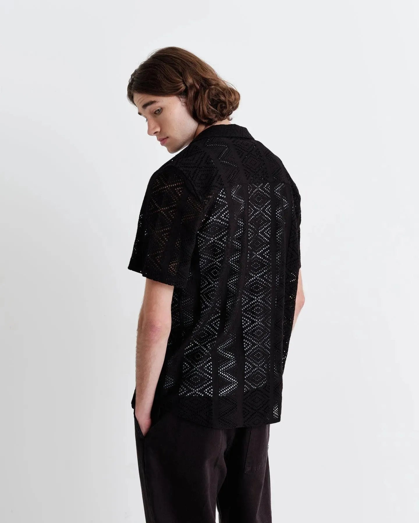 Didcot Shirt - Black Geo Lace