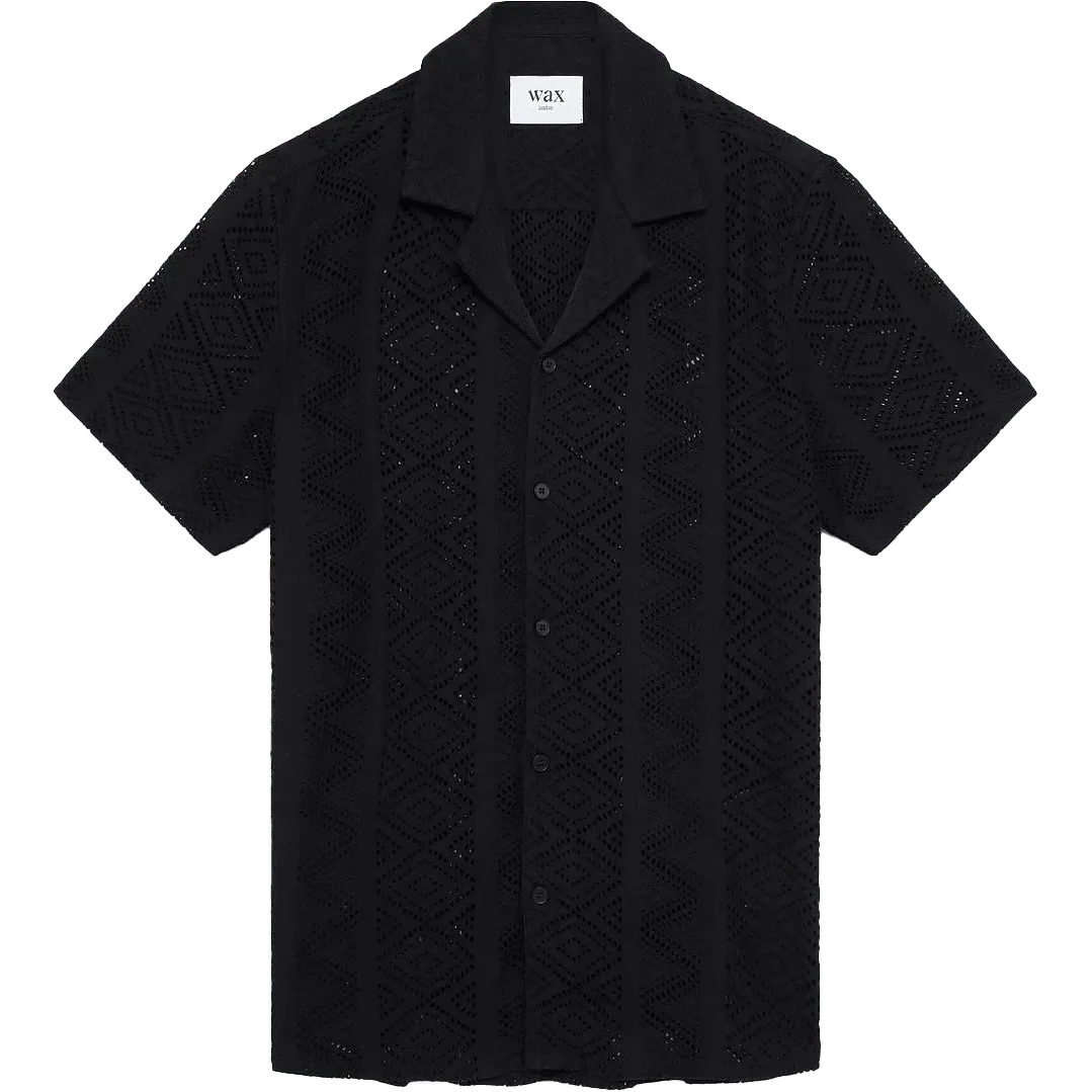 Didcot Shirt - Black Geo Lace