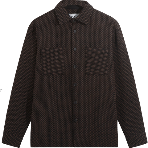 Whiting Woven Stepney Overshirt - Black / Brown