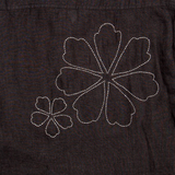 Loop Collar Shirt - Black Linen