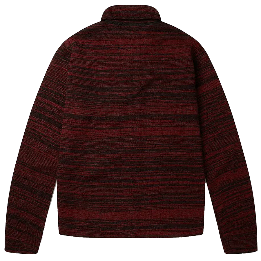 Milano Wool Track Top - Black / Red Stripe