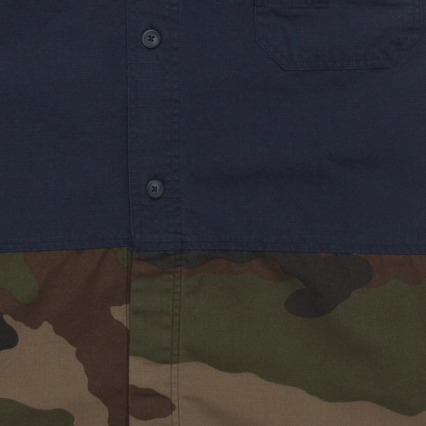Ripstop Cotton Utility Shirt - Navy / Camo