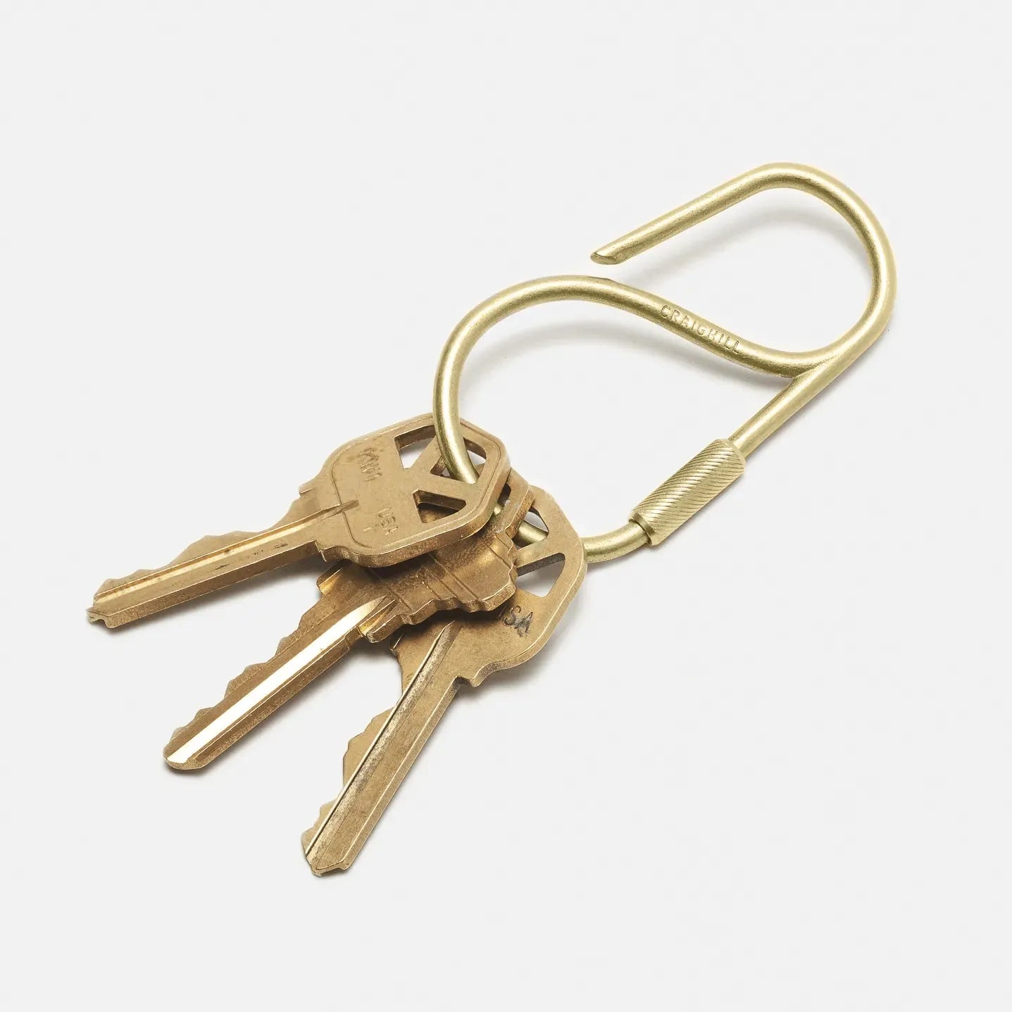 Offset Keyring - Brass