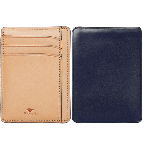 Card & Document Case - Navy / Natural