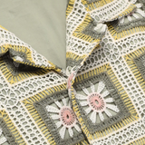Julio Crochet Handmade Shirt - Pale Green