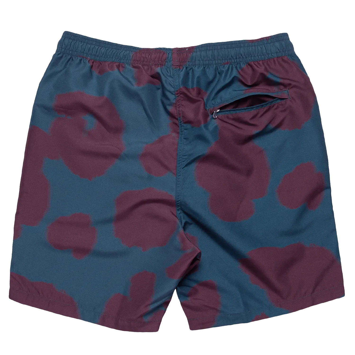 Noden Swim Shorts - Teal / Burgundy Poppy