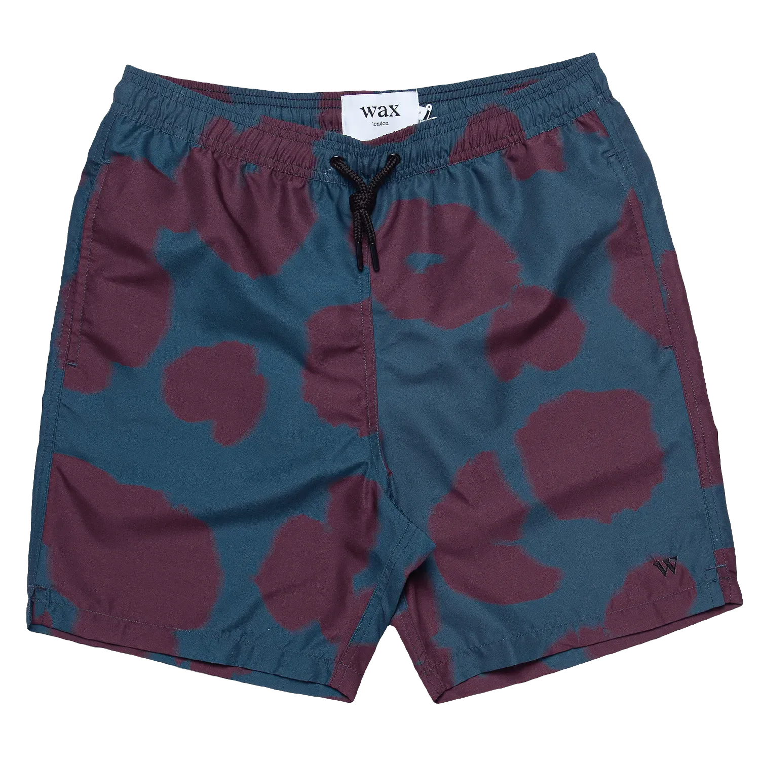Noden Swim Shorts - Teal / Burgundy Poppy
