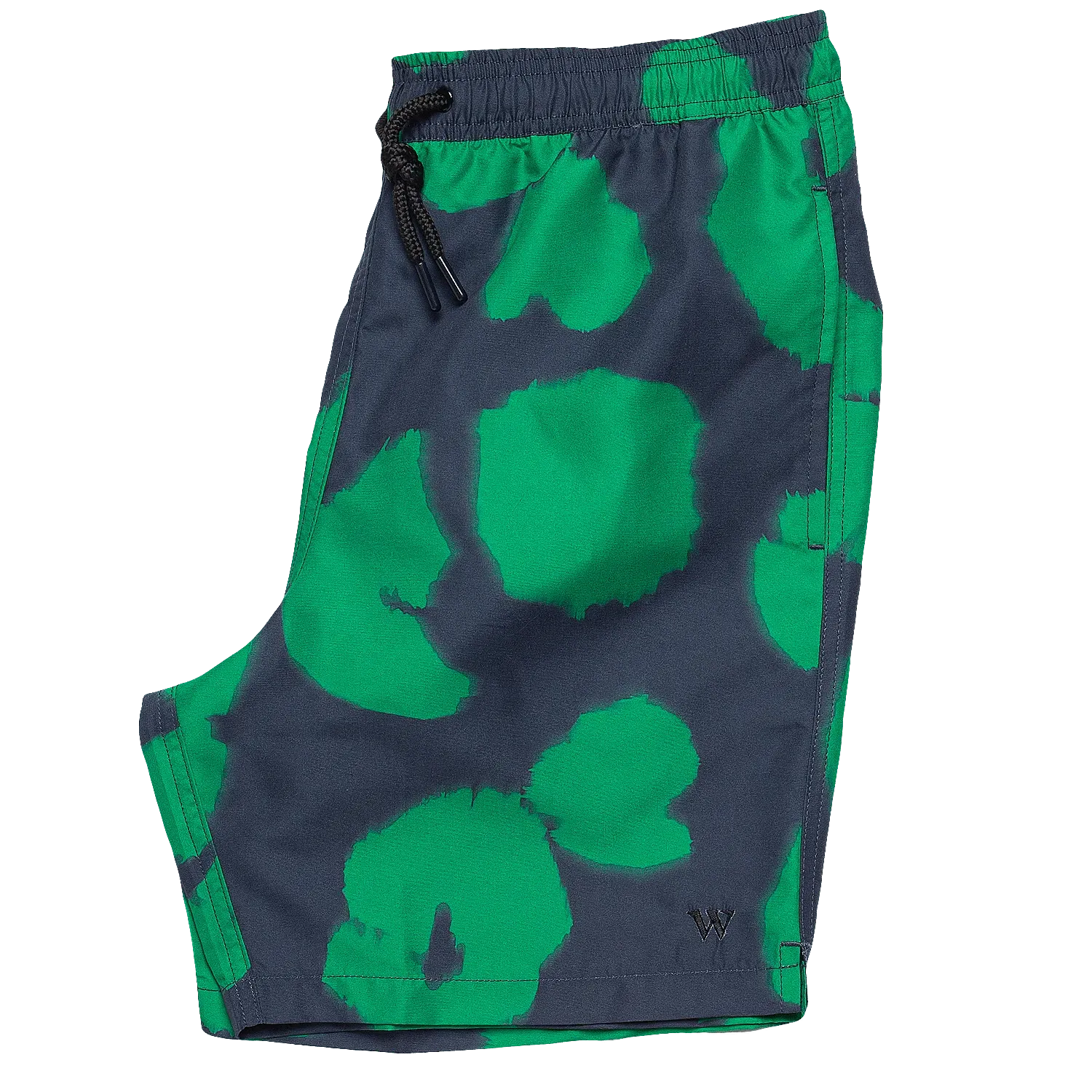 Noden Swim Shorts - Navy / Green Poppy