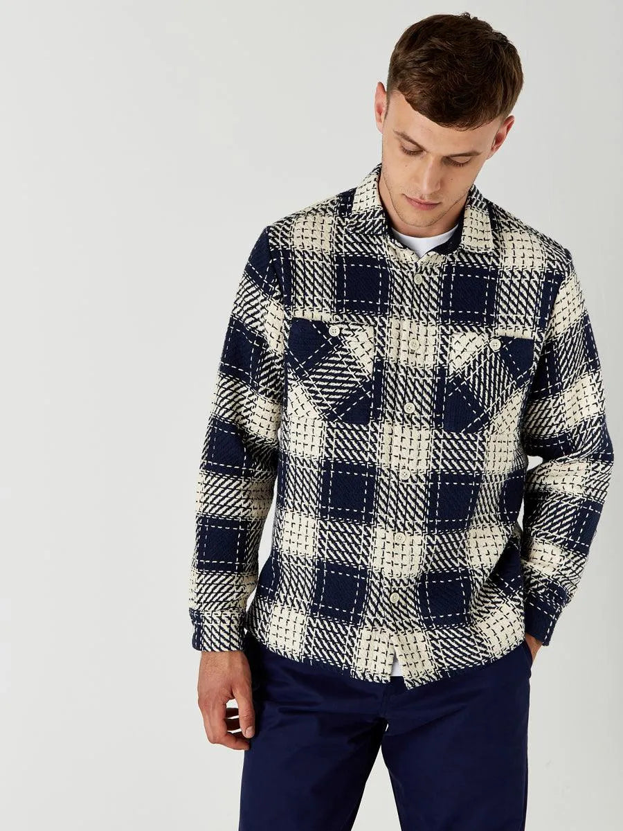 Whiting Woven Shirt - Marine Beatnik