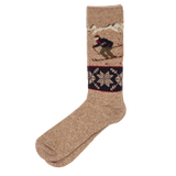 Wool Blend Skier Sock - Brown