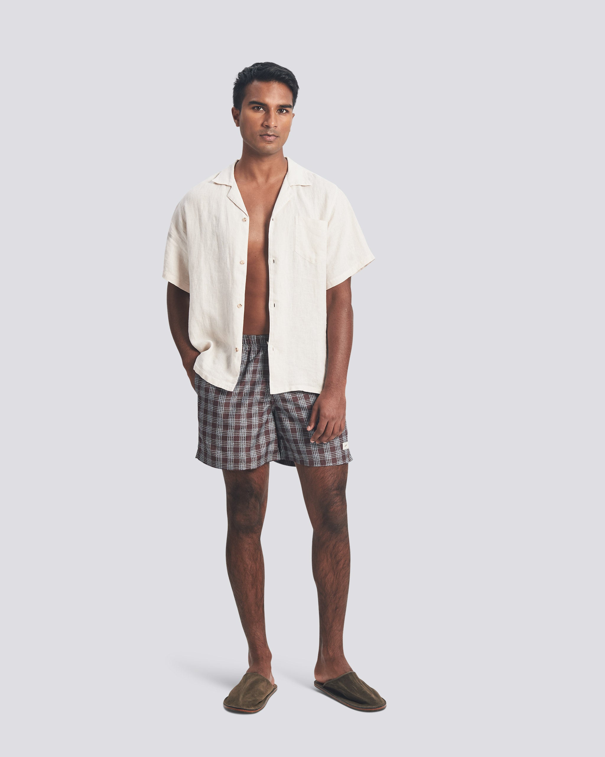Swim Trunks - Amethyst Tartan