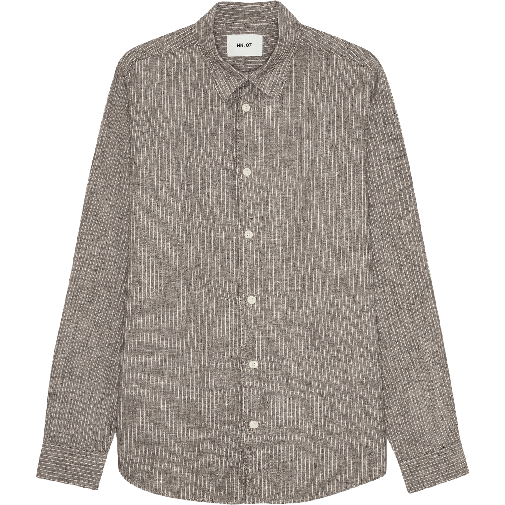 Enzo Linen Shirt - Oat Stripe
