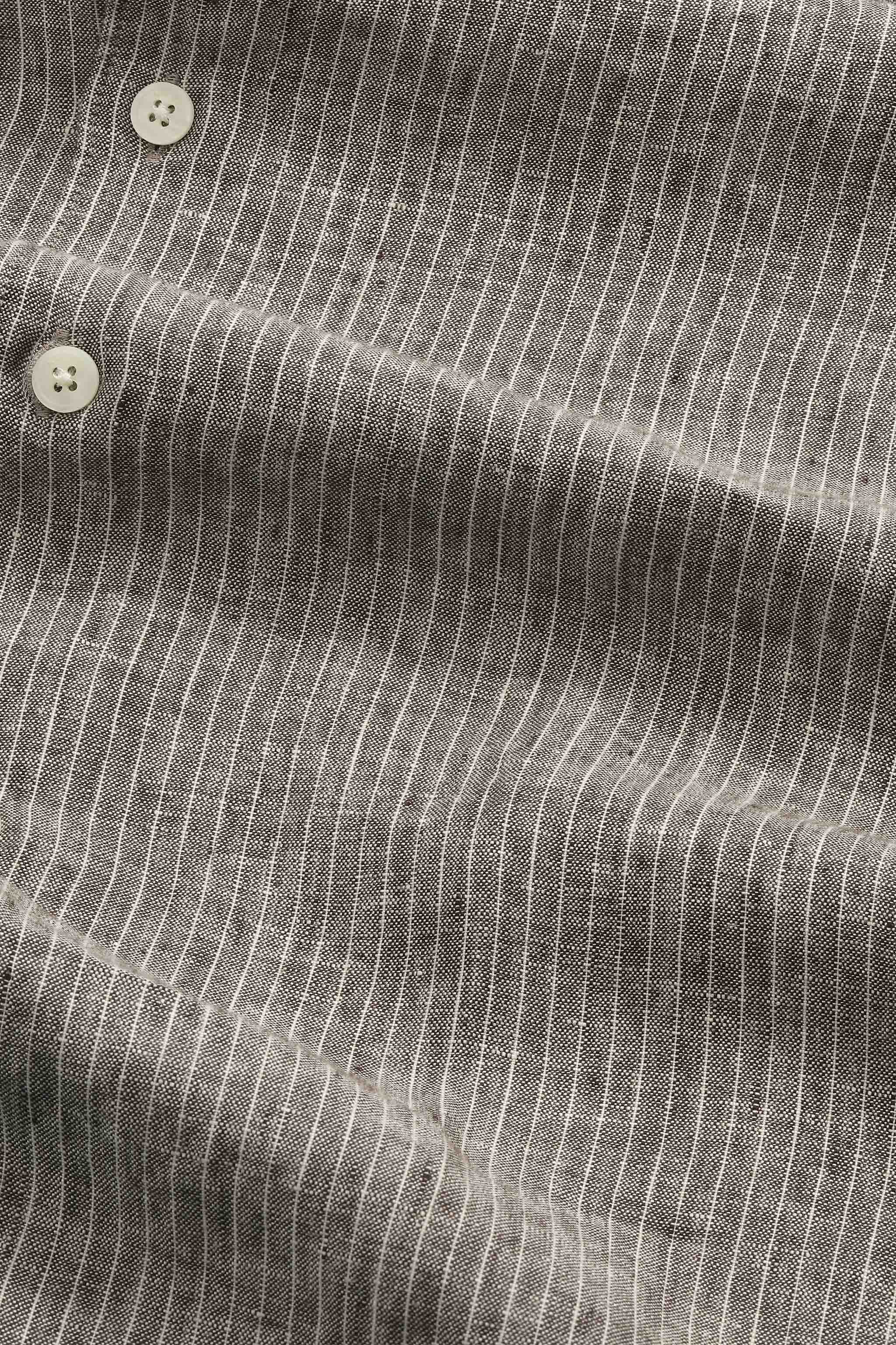 Enzo Linen Shirt - Oat Stripe