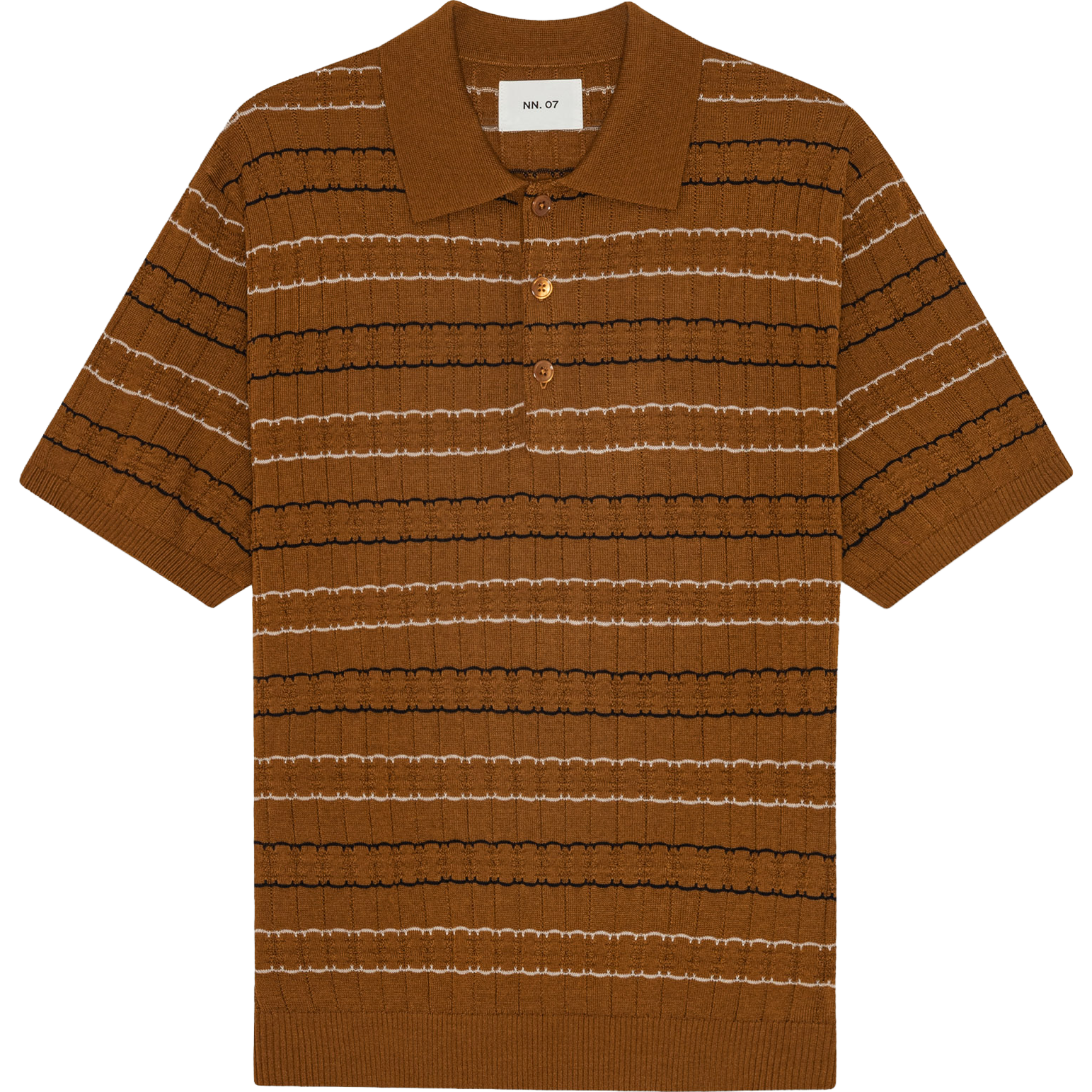 Alfie Knit Polo - Cinnamon