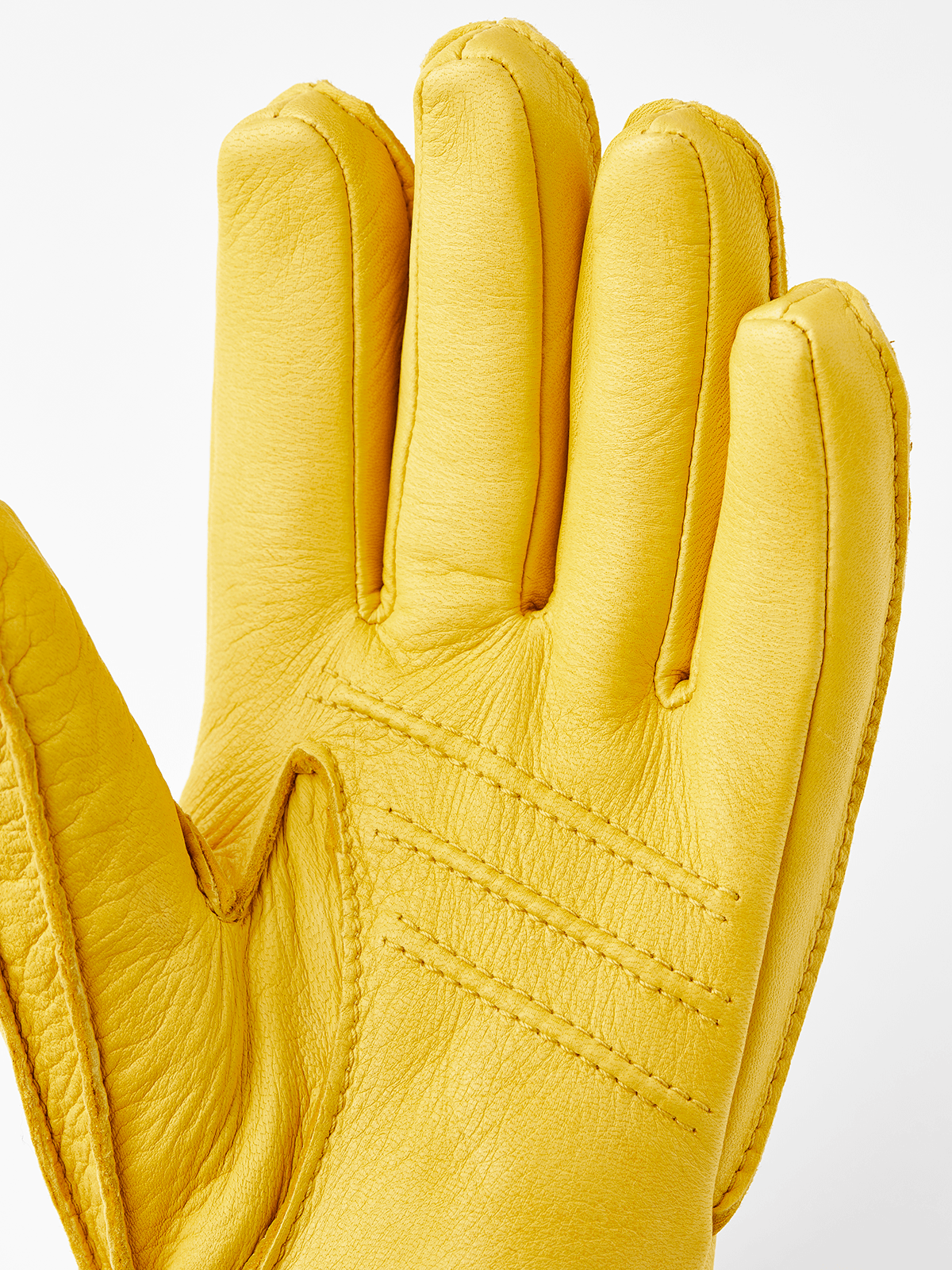 Deerskin Primaloft Rib Glove - Natural Yellow