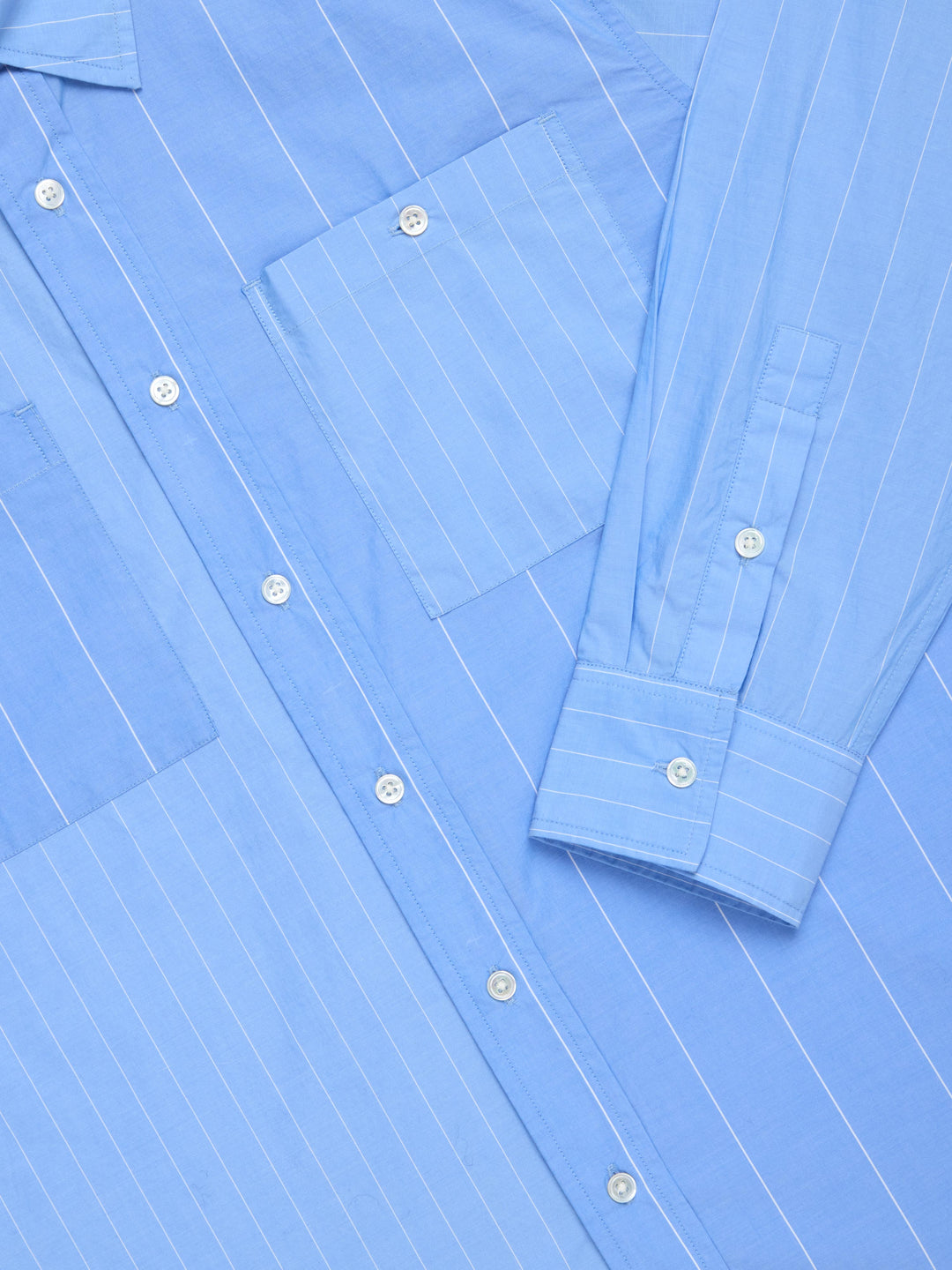Commuter Poplin Shirt - Blue Mismatch