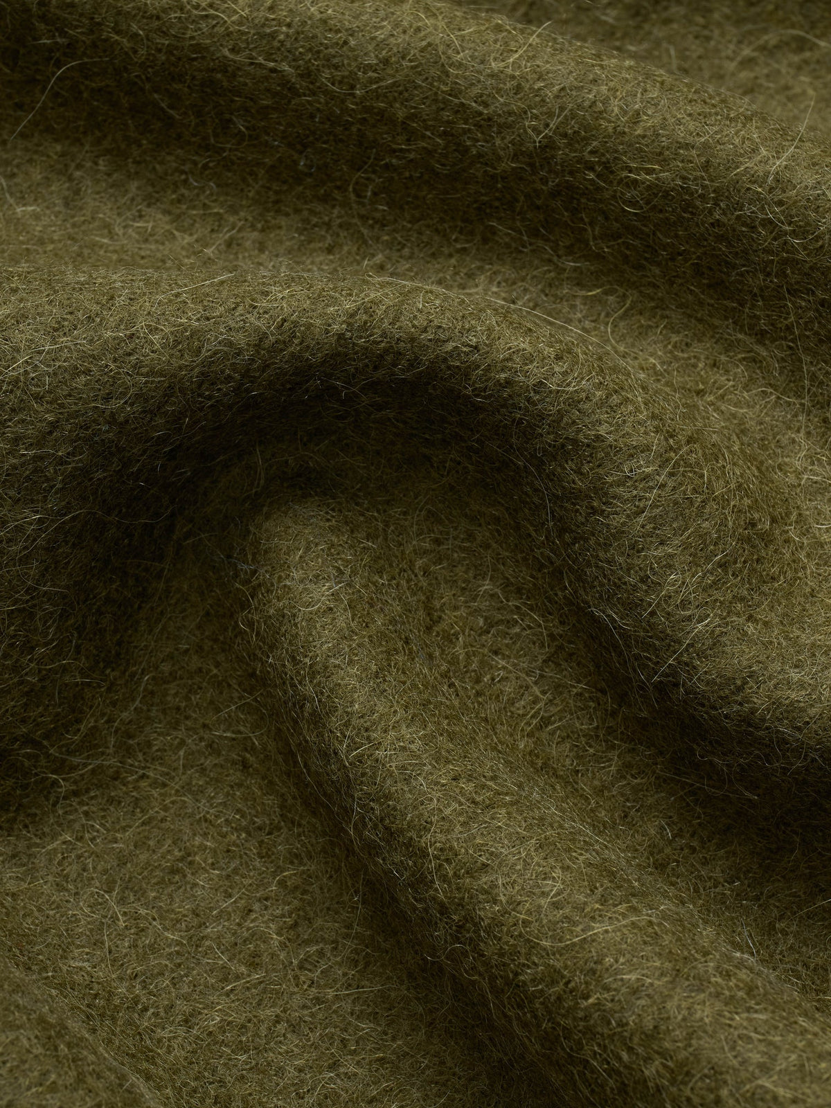 Felted Wool Officer Shirt - Olive