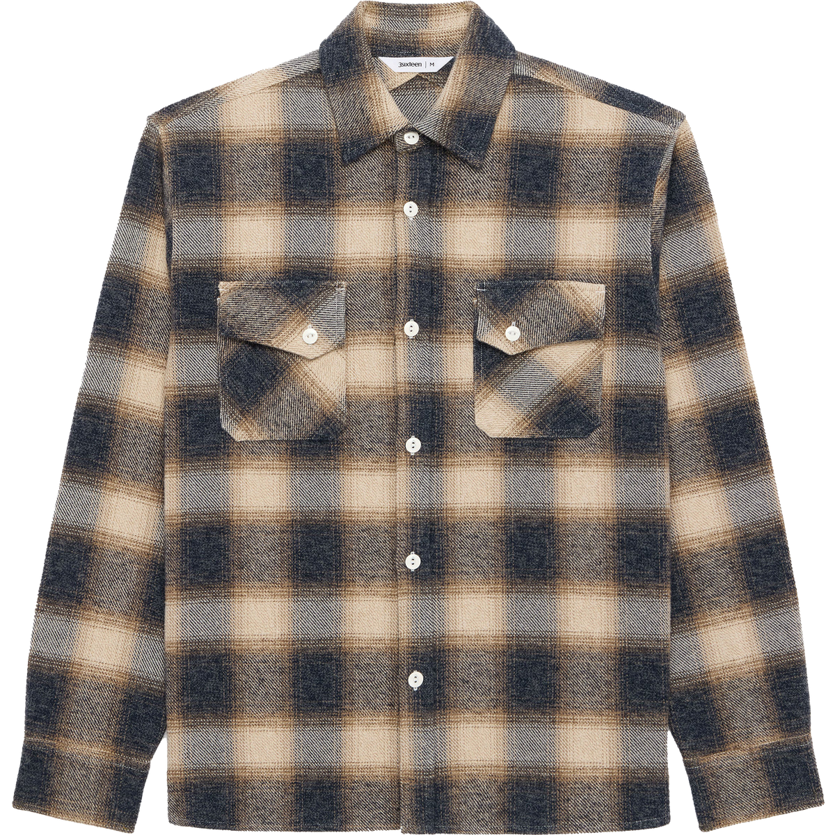 Crosscut Flannel - Brown / Ecru