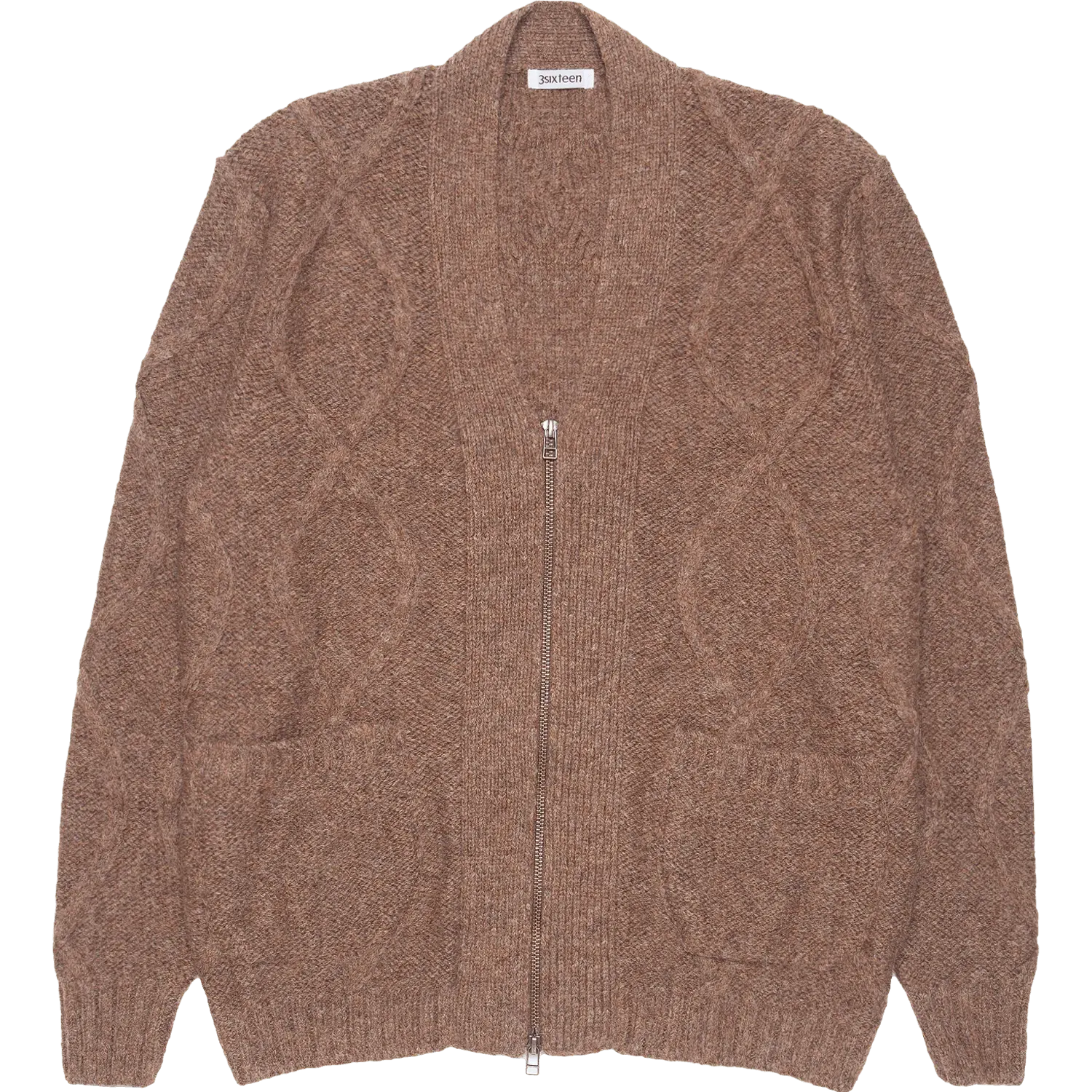 Alpaca Liner Cardigan - Oak