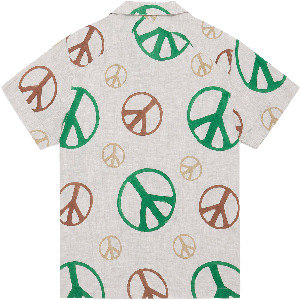 20th Anniversary Linen Vacation Shirt - Peace Stamp