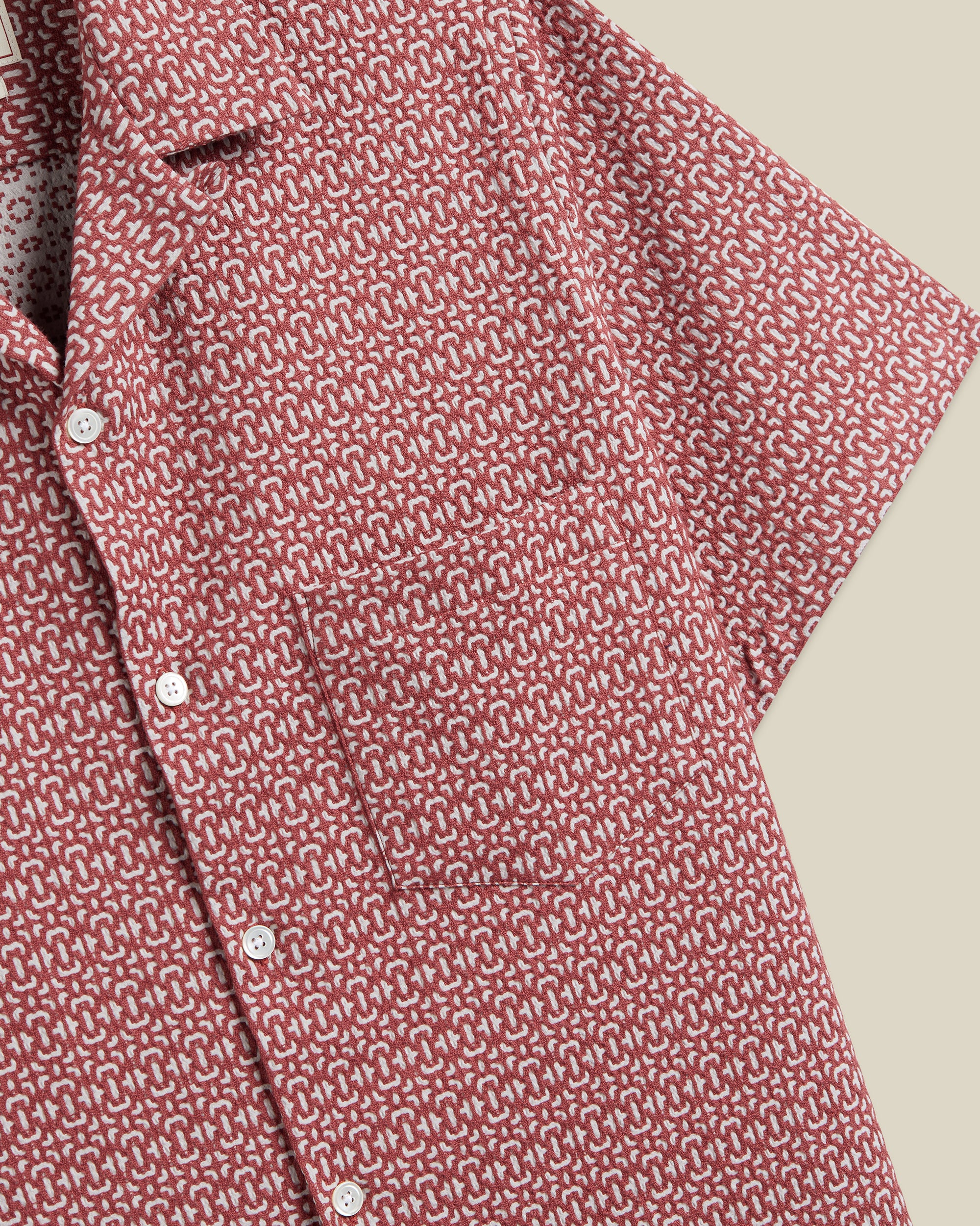 Abstract Tile Shirt - Clay