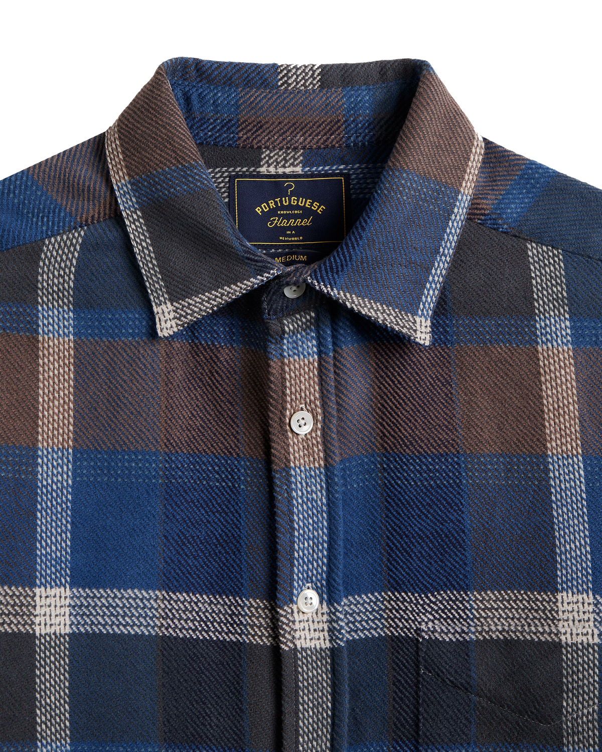 Alpino Flannel Shirt - Blue / Brown Check